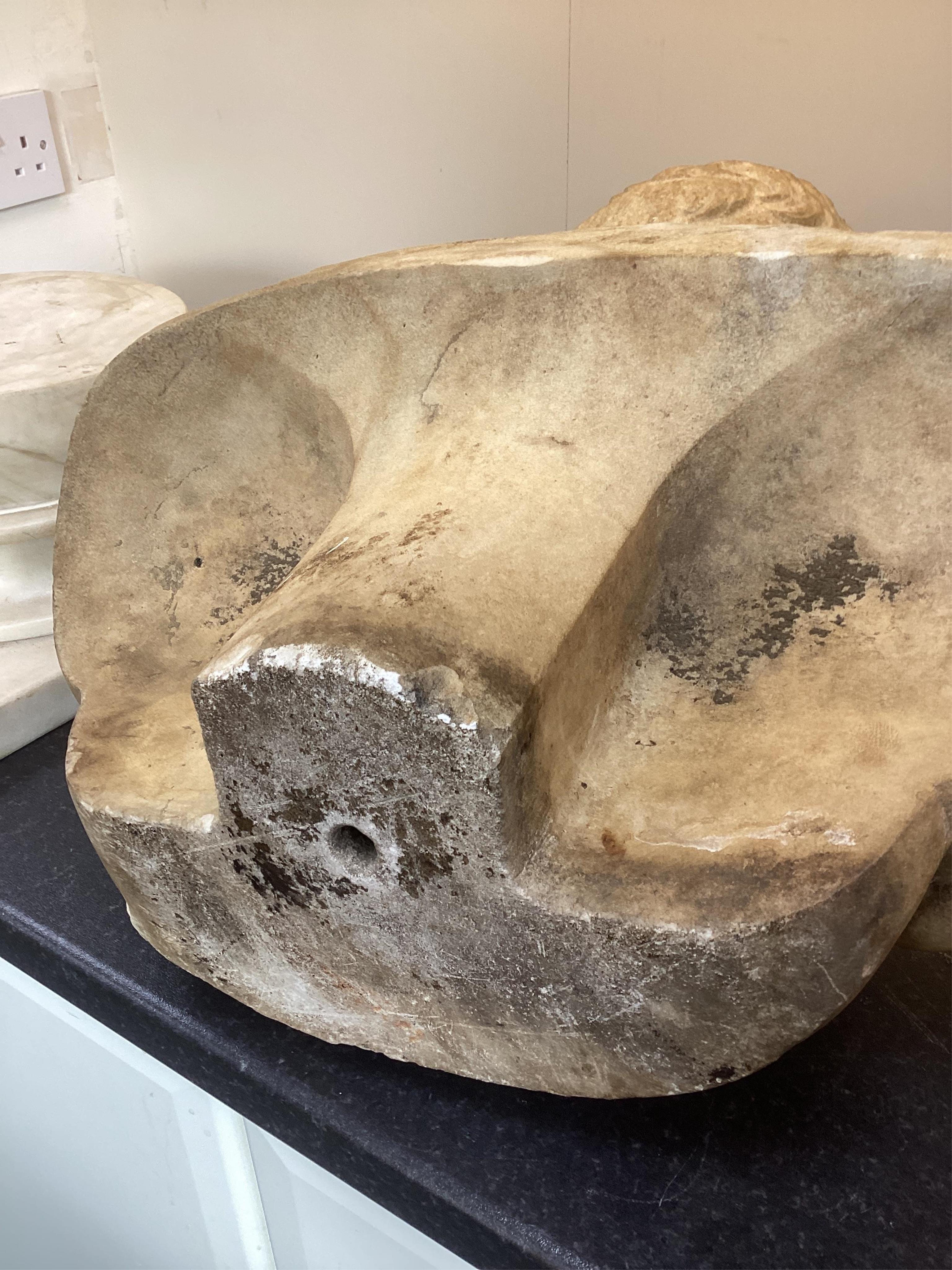 A neoclassical life size marble bust of a gentleman, early 19th century